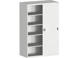 schuifdeurkast HxBxD 2000x1300x650mm Stalen romp + front Ral7035
