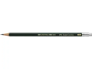 Faber Castell 9000 Potlood B Met Gom - 6