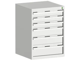 ladekast HxBxD 900x650x650mm 6laden romp RAL7035 front RAL7035 - 1