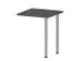 table de rallonge,haut. régl.,HxlxP 720-840x600x600mm,MS-gris foncé