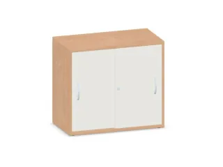 schuifdeurkast,HxBxD 720x800x430mm,decor romp beuken,decor front wit - 1