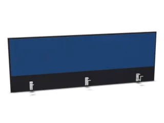 opzetpaneel,v. bureau,aanbouw achter,B 1600mm,CC-zwart,BN6016-blauw - 1