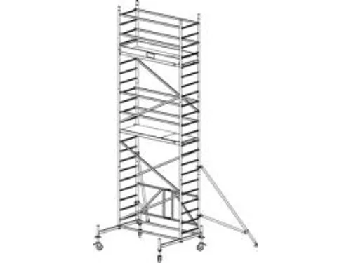 vouwsteiger,werk H 6,8m,steiger H 6m,platform BxD 2000x600mm,aluminium