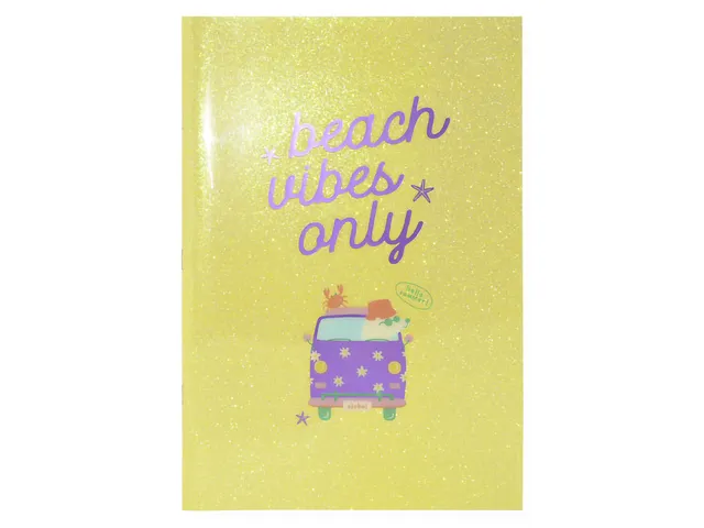 Cahier Beach Happy A4 ligné 2pces PP 70gramme 80pages avec marge. FSC