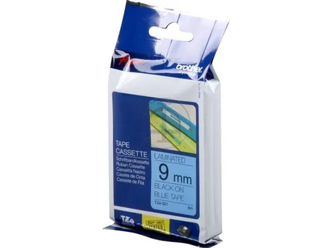Lettertape Brother Tze-521 9 Mm Blauw/Zwart