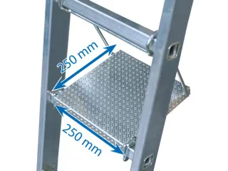 Inhangtrede,V. Staande Ladder Met Sporten,Draagverm. 150Kg,Aluminium - 9
