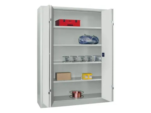 Ruime Vouwdeurkast 1950x1500x400mm 4legborden Ral7035 Front Ral7035