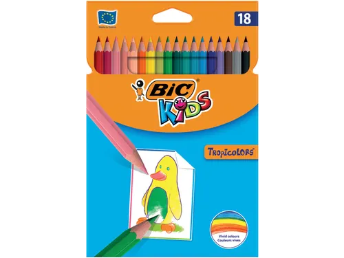 kleurpotlood Tropicolors, etui van 18 stuks