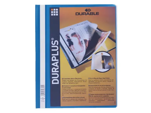 Snelhechtmap Durable Duraplus A4+ blauw