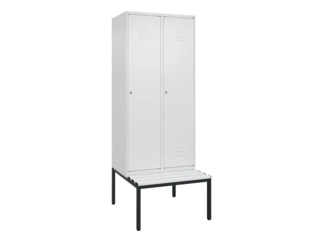 locker met bank,HxBxD 2120x800x815mm,2vak,vak B 400mm,cil.-slot