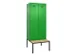 locker met bank,voor scheiding van kleding,HxBxD 2120x800x815mm,2vak