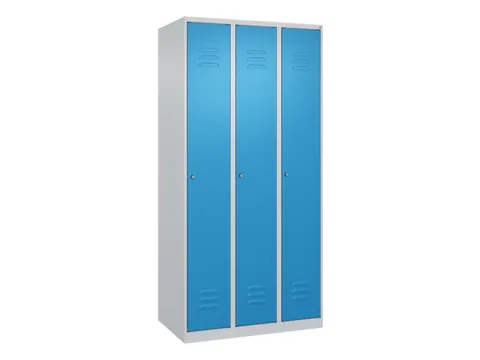 locker,HxBxD 1850x900x500mm,3vak,vak B 300mm,cil.-slot,staand op vloer