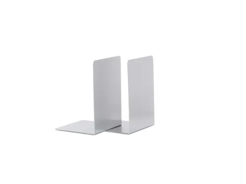 Boekensteun MAUL aluminium 12x12x17.5cm set 2 zilver