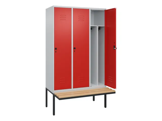 locker voor scheiding van kleding,HxBxD 2120x1200x815mm,3vak