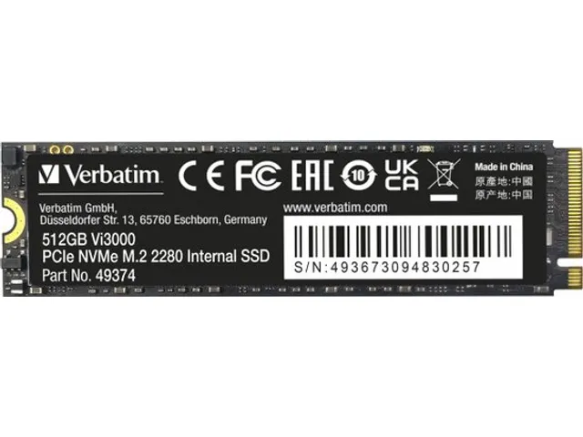 Verbatim Vi3000 PCIe NVMe M.2 SSD 512GB