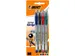 Balpen Bic Cristal grip assorti medium blister à 4st