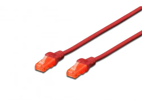 CAT 6 U-UTP patchkabel Cu LSZH AWG 26/7 Lengte 0,25m Rood