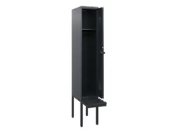 locker met bank,HxBxD 1950x300x815mm,1vak,vak B 300mm,draaigrendel