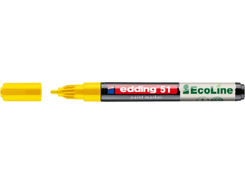 Paintmarker edding 51 EcoLine op waterbasis 1-2mm geel