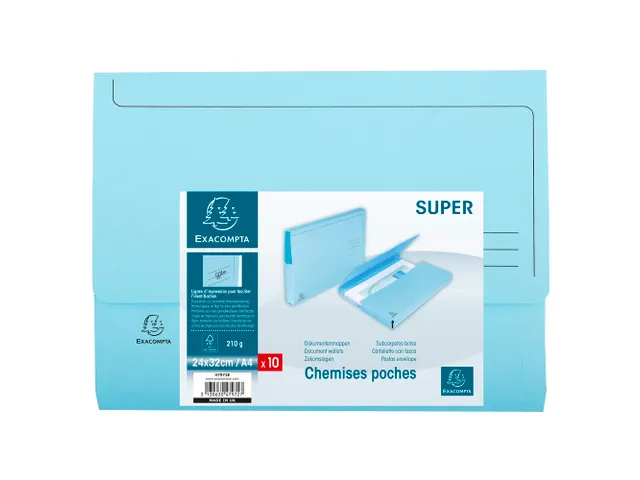 Pocketmap SUPER 210 Blauw 10 Stuks