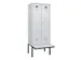 locker met bank,voor scheiding van kleding,HxBxD 2120x800x815mm,2vak