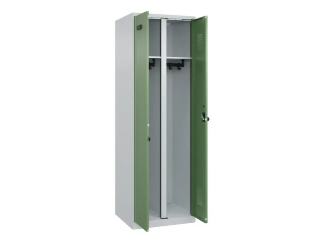 locker voor scheiding van kleding,HxBxD 1850x600x500mm,2vak