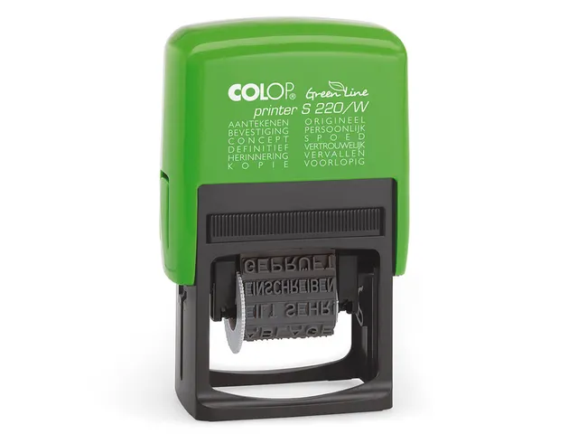 Tekststempel Colop Printer S 220/W Green Line 12 teksten