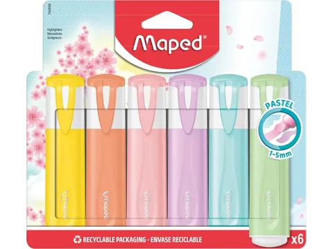 Surligneur Maped set 6 couleurs pastel
