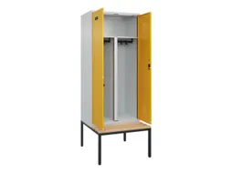 PBM-locker met bank,HxBxD 2120x800x815mm,2vak,vak B 400mm