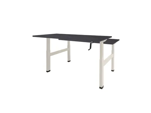 Dextro Slinger Duo zit/sta Bureau 140x80 houtprint schaduw 25mm wit