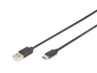 USB Type-C-aansluitkabel Type C naar A St/St 1m 3A, 480 MB 2.0 Zwart - 1