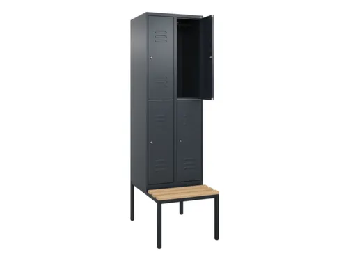 Dubbeldekse dekenkist,HxBxD 2120x600x815mm,2x2vak.,vak B 300mm