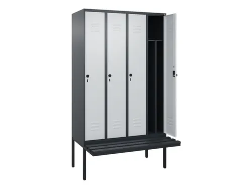 locker voor scheiding van kleding,HxBxD 2120x1200x815mm,4vak