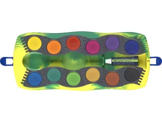 Waterverfdoos Faber-Castell Connector 12 kleuren + 1 tube glow in the - 3