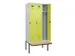 locker met bank,voor scheiding van kleding,HxBxD 2120x900x815mm,3vak