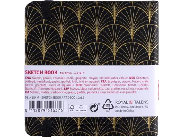 TAC schetsboek Art Deco 12x12cm