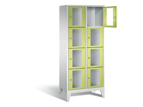 Lockerkast 1850x810x500mm 2x4 vakken Cilinderslot Poten, RDS1108060