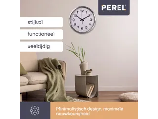 Aluminium Wandklok Ø50cm Radio controlled cijferaanduiding Zilver - 4