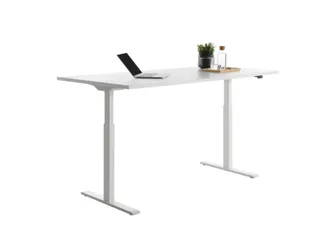 Elektrisch ihv bureau,HxBxD 700-1200x1800x800mm,blad wit,T-voet wit - 4