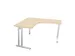 bureau in vrije vorm,HxBxD 740x1400x1400mm,vrije vorm,NE-esdoorn