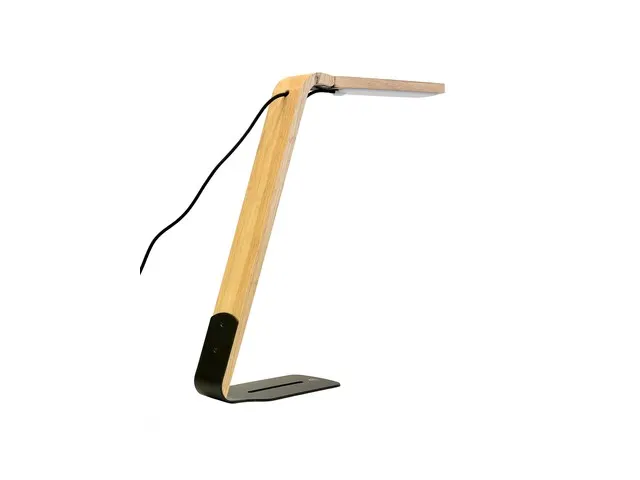LEDAÏKA bureaulamp modern design hout en zwart metaal