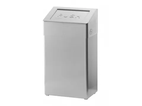 Afvalbak RVS Anti-fingerprint 18 Liter Gesloten