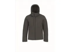 B&C 5JM950 softshell met kap, donkergrijs, maat M, per stuk