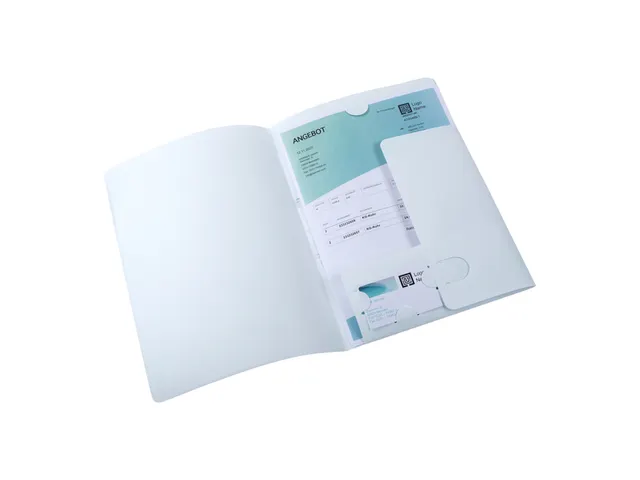 Offertemap Oxford A4 met insteektas 2 kleppen 0.5mm PP wit