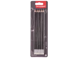 Potlood Bruynzeel Teens HB gumtip blister à 5 stuks