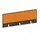 baliepaneel bureau aanbouw achter NV bruin hickory BN3005-geel 1200mm
