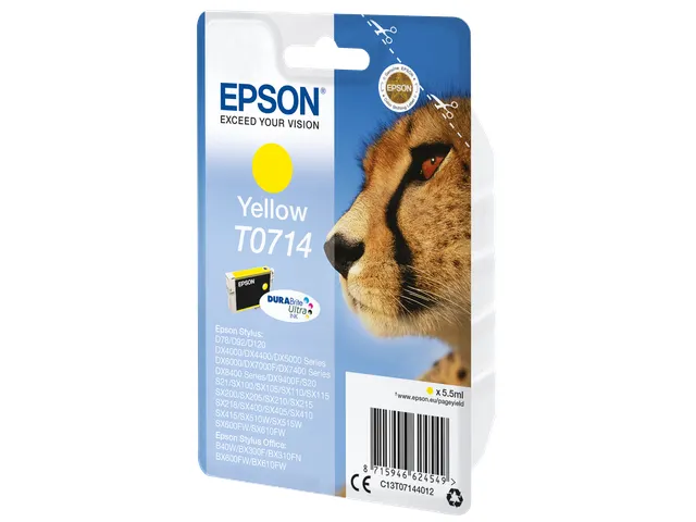 Singlepack Yellow T0714 DURABrite Ultra Ink