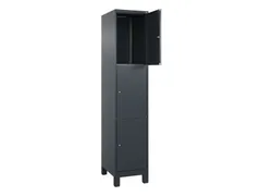 lockerkast,HxBxD 1950x400x500mm,1x3vakken,vak B 400mm,cil.-slot,voeten