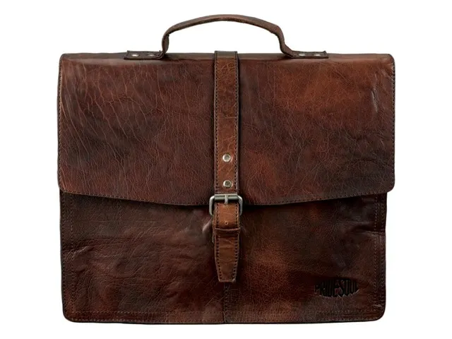 Business tas Pride and Soul JAYDEN. Bruin leer.