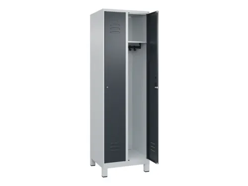 locker,HxBxD 1950x600x500mm,2vak,vak B 300mm,cil.-slot,voeten